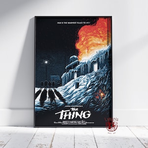 The Thing Poster | MacReady Wall Art | Unframed Canvas Print | Gift Movie Poster