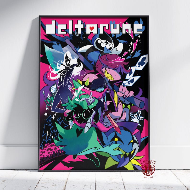 Deltarun Poster | Kris Dreemurr Wand Kunst | Ungerahmt Leinwanddruck | Geschenk Spiel Poster Style #2