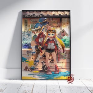Pôster de Splatoon | Arte de parede Inklings | Impressão em tela sem moldura | Pôster de jogo para presente