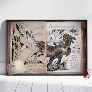 Ark Survival Evolved Dossiers Poster | Yi Ling Wall Art | Unframed Canvas Print | Gift Game Poster #3