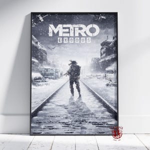 Metro Exodus Poster | Artyom Wall Art | Unframed Canvas Print | Gift Game Poster