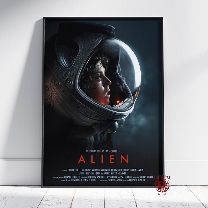 Alien Poster | Ripley Wall Art | Unframed Canvas Print | Gift Movie ...