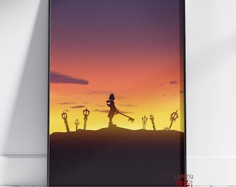 ポケモン風ピカチュウポスター - ゴッホ風星月夜の絵画 - デジタル