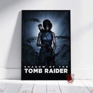 Tomb Raider Poster | Lara Croft Wall Art | Unframed Canvas Print | Gift Game Poster #5