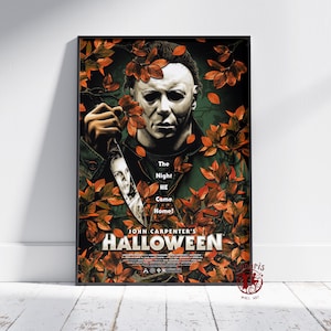 Póster de Halloween / Arte mural de Loomis / Impresión en lienzo sin marco / Póster de película de regalo