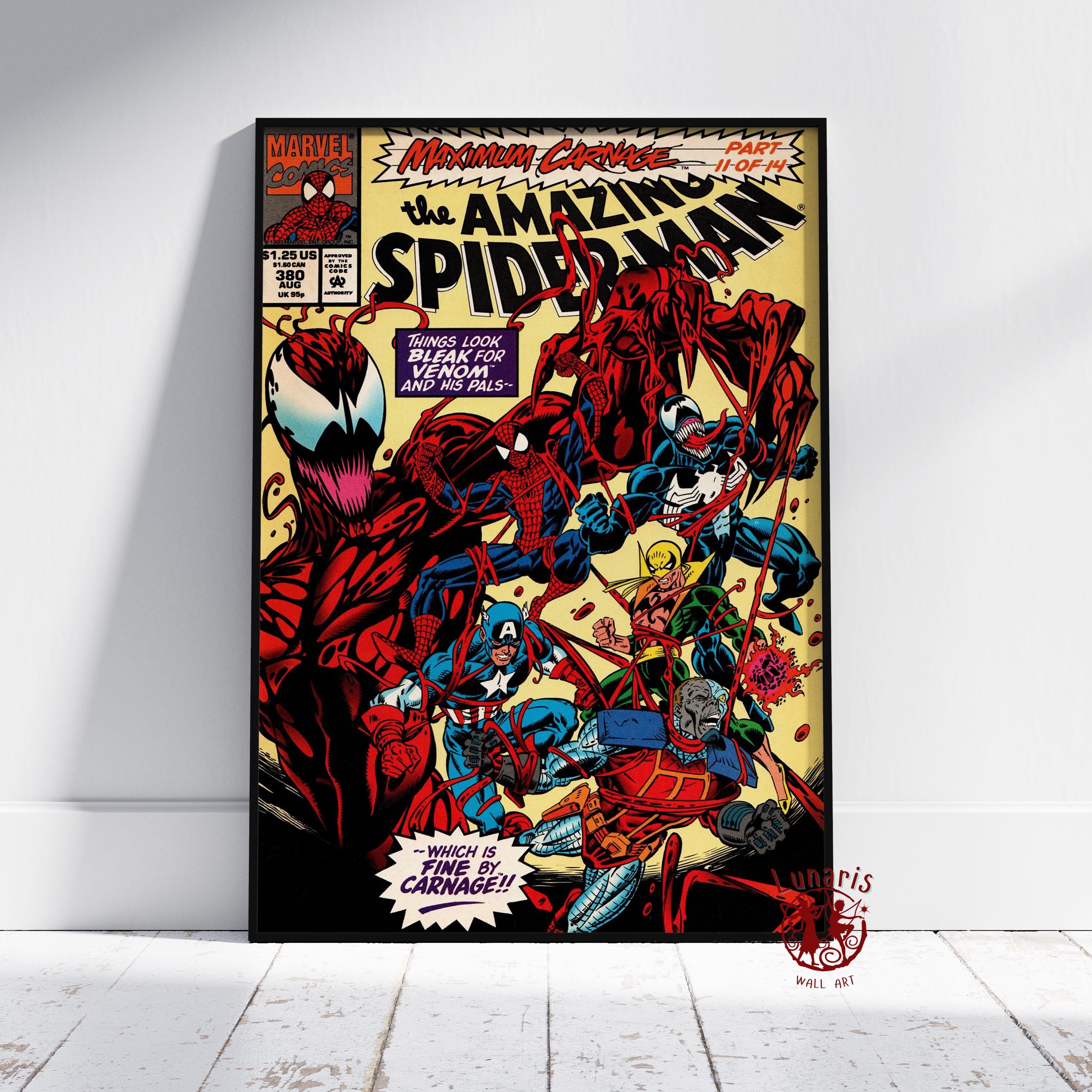 Spider-man Comic Poster | Peter Parker Wall Art | Unframed Canvas Print ...