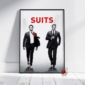 Suits Poster | Harvey Specter Wall Art | Unframed Canvas Print | Gift TV Show Poster