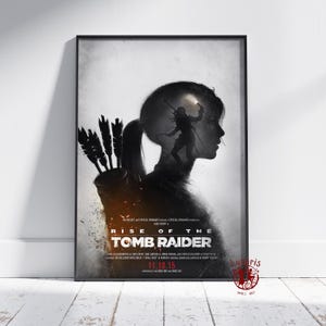Tomb Raider Poster | Lara Croft Wall Art | Unframed Canvas Print | Gift Game Poster