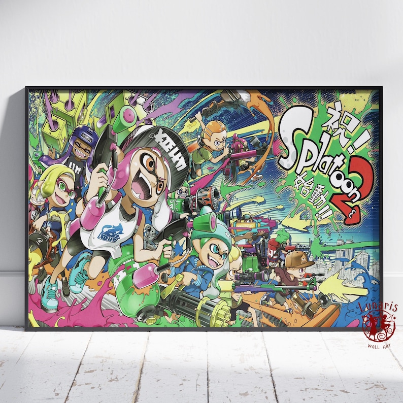 Splatoon Poster | the Splatlands Wall Art | Unframed Canvas Print ...