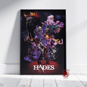 Hades Poster | Zagreus Wall Art | Unframed Canvas Print | Gift Game Poster #2