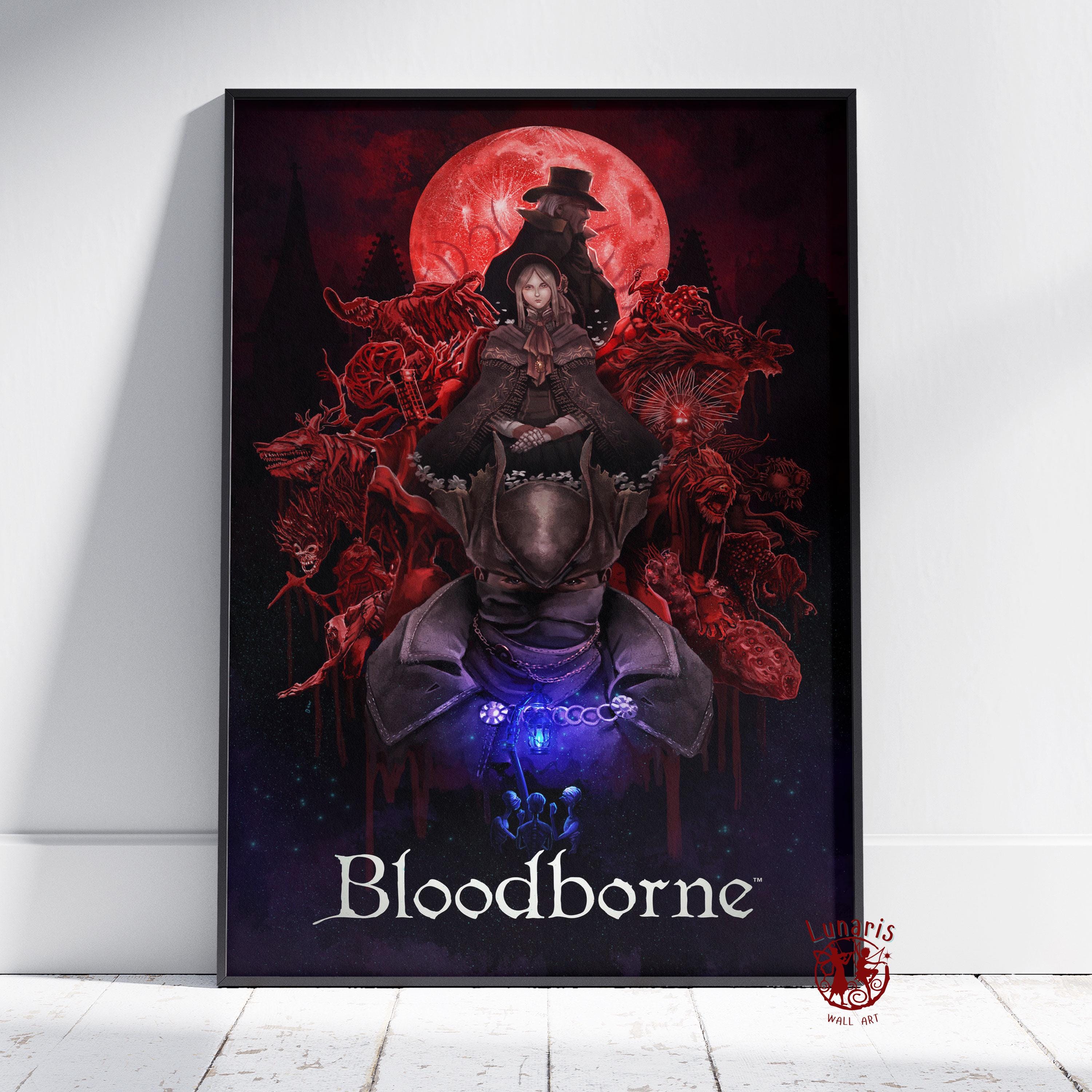 Bloodborne Poster | the Hunter Wall Art | Unframed Canvas Print