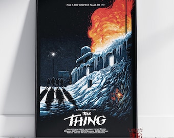 Póster de La Cosa / Decoración de pared MacReady / Lienzo impreso sin marco / Póster de película para regalar
