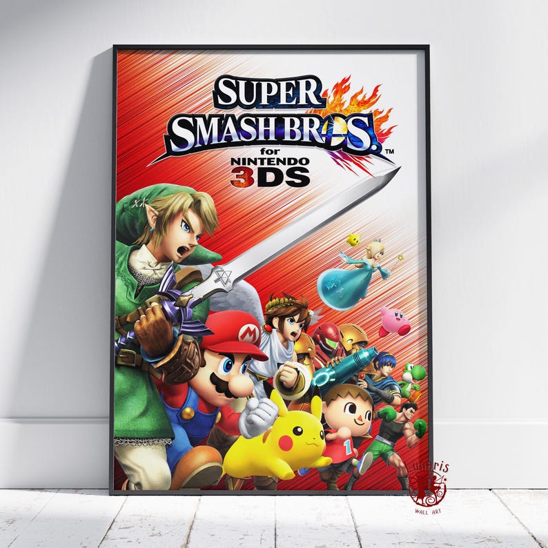Super Smash Bros. Poster | Ultimate Video Game Wall Art | Unframed ...