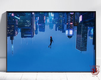 Póster de Spider-Man: Into the Spider-Verse / Arte de pared de Miles Morales / Impresión en lienzo sin marco / Póster de película de regalo n.° 2