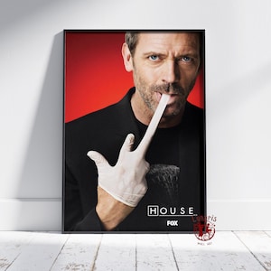 Póster de House M.D. / Arte mural de Gregory House / Impresión en lienzo sin marco / Póster de programa de televisión de regalo