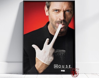 House M.D. Poster | Gregory House Wall Art | Unframed Canvas Print | Gift TV Show Poster