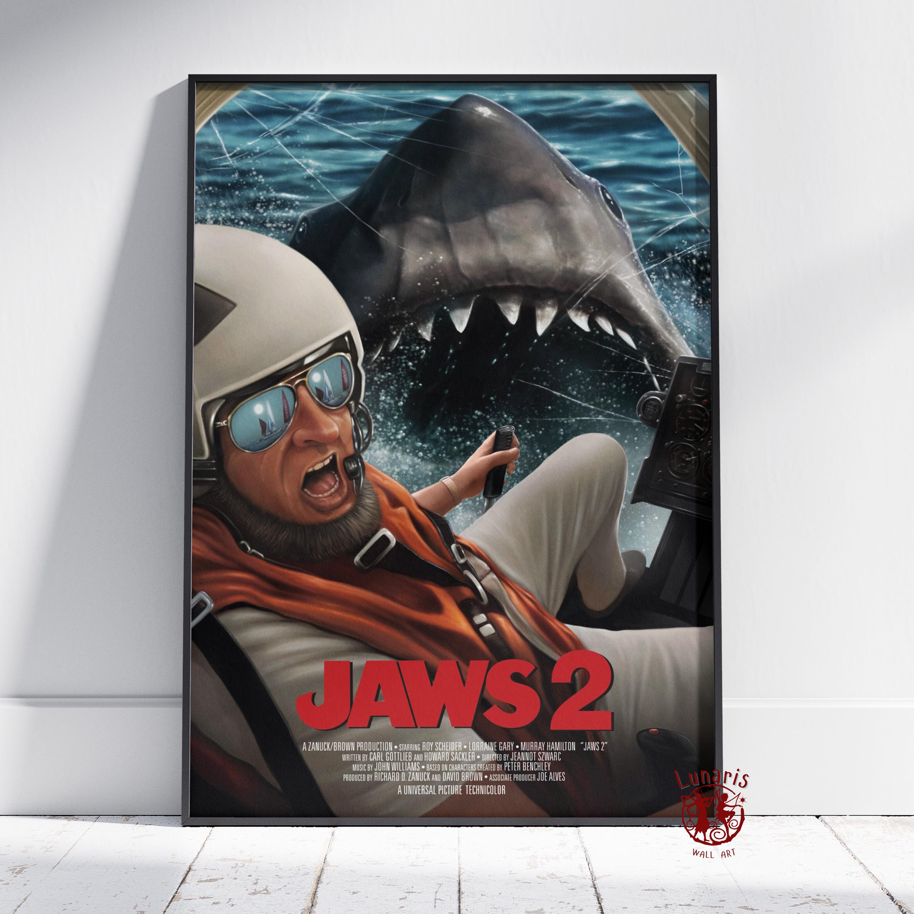 Jaws Poster | Brody Wall Art | Unframed Canvas Print | Gift Movie
