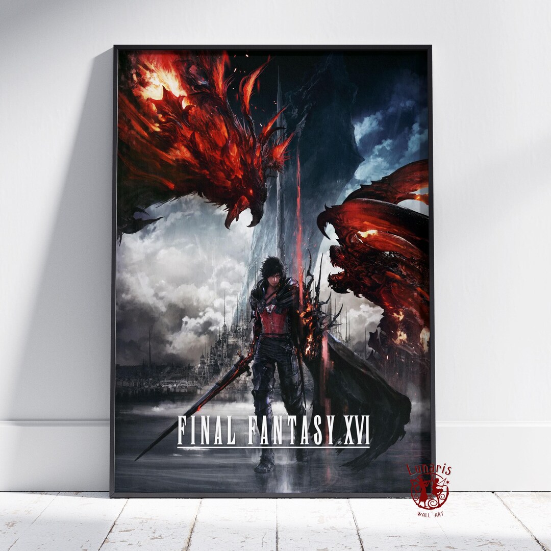 Final Fantasy XVI Poster | Clive Rosfield Wall Art | Unframed Canvas ...