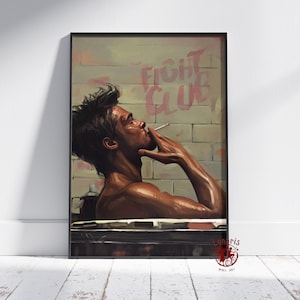 Fight Club Poster | Tyler Durden Wall Art | Unframed Canvas Print | Gift Movie Poster