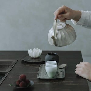 Sterling Silver Ceramic Teapot: Handcrafted Wabi-Sabi Kettle