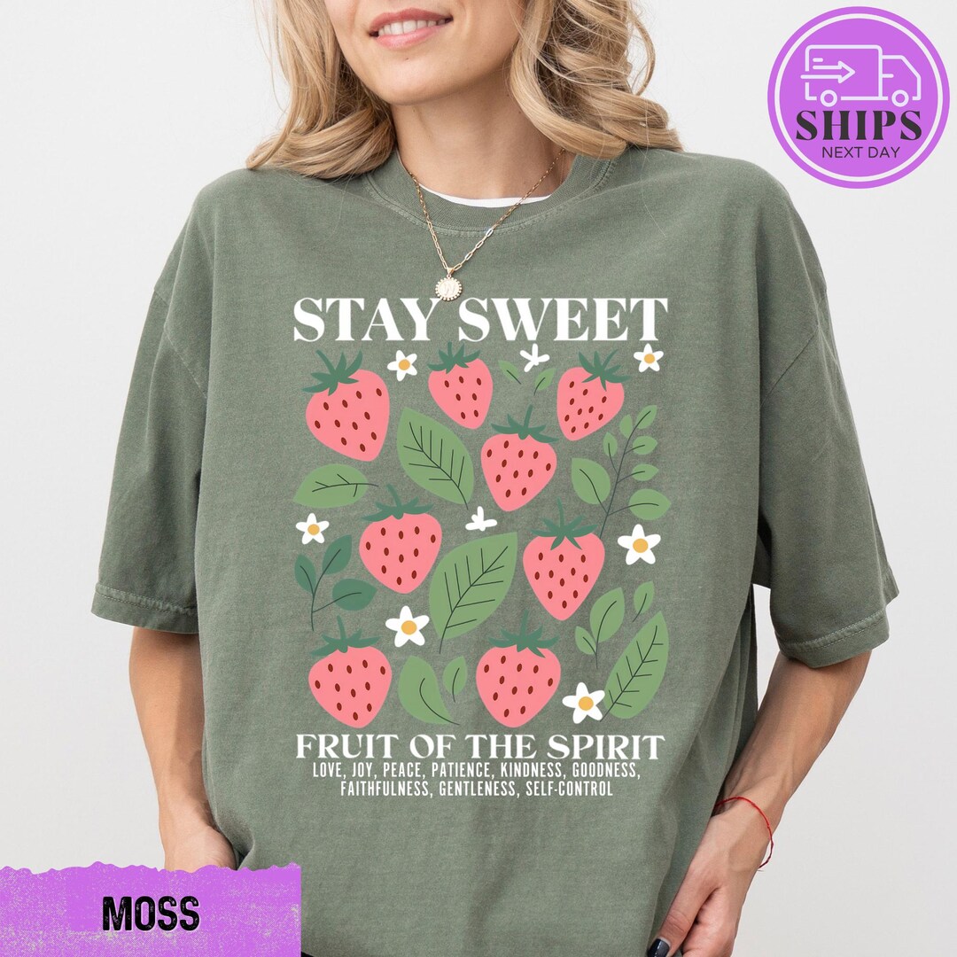 Boho Christian Strawberry T-shirt: Fruits of the Spirit Tee - Etsy