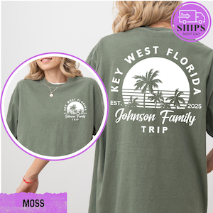 Custom Family Beach Vacation Shirt / Matching Family Trip Shirts / Personalized Beach Shirt / Comfort Colors Tee / Family Name Shirt