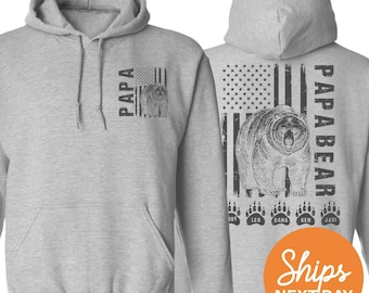 Papa Bear Sweatshirt w/ Kids Names / Custom Dad Hoodie / Grandpa Gift / Family Bear Sweater / Father's Day / Dad Birthday Gift