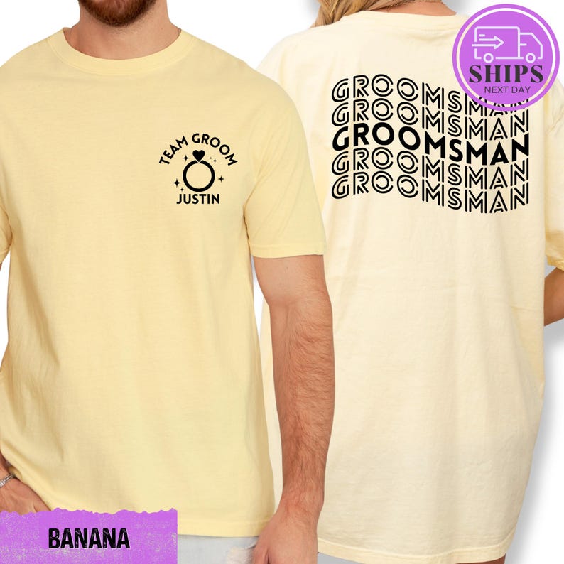 a man and a woman wearing t shirts