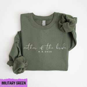 Mother of the Bride Sweatshirt / Mother of the Groom Hoodie / Personalized Wedding Sweatshirt / Bridal Party Gift / Custom Wedding Hoodie