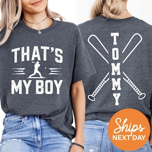 Custom Baseball Mom Shirt, Personalized Player Name Game Day Tee, Sports Mom Gift