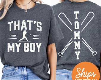 Custom Baseball Mom Shirt, Personalized Player Name Game Day Tee, Sports Mom Gift