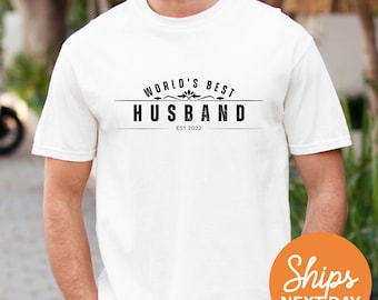 Custom Best Husband EST Shirt, Trophy Husband Tee, Funny Dad Shirt, Gift for Him