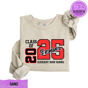 Senior 2025 Sweatshirt / Class of 2025 Hoodie / Custom Graduation Sweater / High School Senior Gift / Grad 2025 Shirt / Senior Crewneck