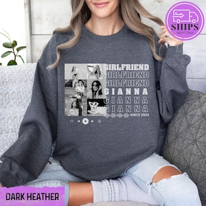 Custom Girlfriend Sweatshirt / Personalized Gift for Her / Cute Sweatshirt for Girlfriend / Custom Name Sweatshirt / Valentine&#39;s Day Gift