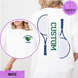 Custom Tennis T-Shirt / Personalized Name Shirt / Tennis Fan Gift / Comfortable Tee for Sports Lovers / Gift for Tennis Players