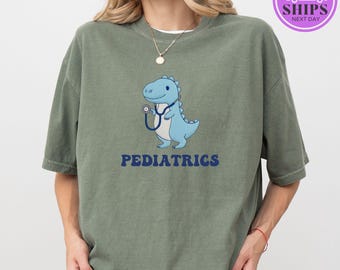 Pediatrician Dino Shirt, Kids Doctor T-Shirt, Cute Dinosaur Medical Tee, Pediatric Nurse Gift, Future Doctor Gift