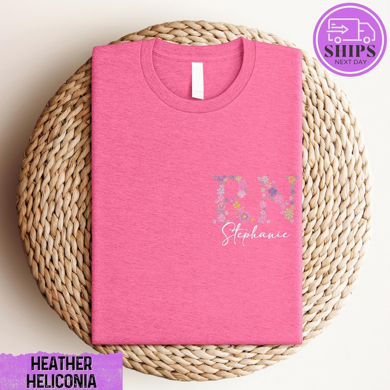a pink t - shirt with the name stephanie on it