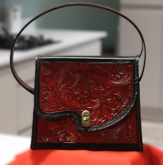 Bespoke hand carved hand made leather handbags