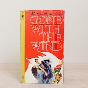 Gone with the Wind by Margaret Mitchell/ Very Nice HTF 1960s Cardnial Paperback Edition/ Cool Mid Century Design