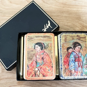 Hibel Museum of Art Playing Card Set/ Asian Themed Art Bridge Set Cards/ Two Complete Decks by Carta Mundi Belgium