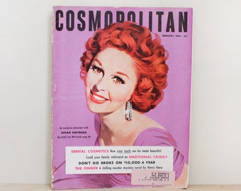 Cosmopolitan Magazine, Susan Hayward February 1956 / HTF! Includes Fiction by: Adela Rogers St. Johns, Henry Kane & Eve Arnold Photo Essay