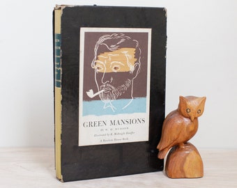 Green Mansions by W.H Hudson / Lovely 1944 Slip Cover Edition Beautifully  Illustrated by E. McKnight & Designed by Stefan Salter