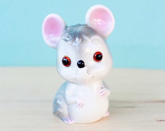 Lefton Mouse Ceramic Bank/ Super Cute Anthropomorphic Vintage Lefton Mouse Piggy Bank/ Lefton Sticker on Base