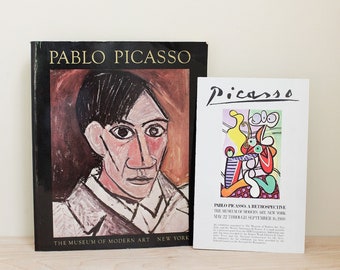 Pablo Picasso, a Retrospective Book by Jane Fluegel and Pablo Picasso/ 1980 First Edition w Original Moma Guide