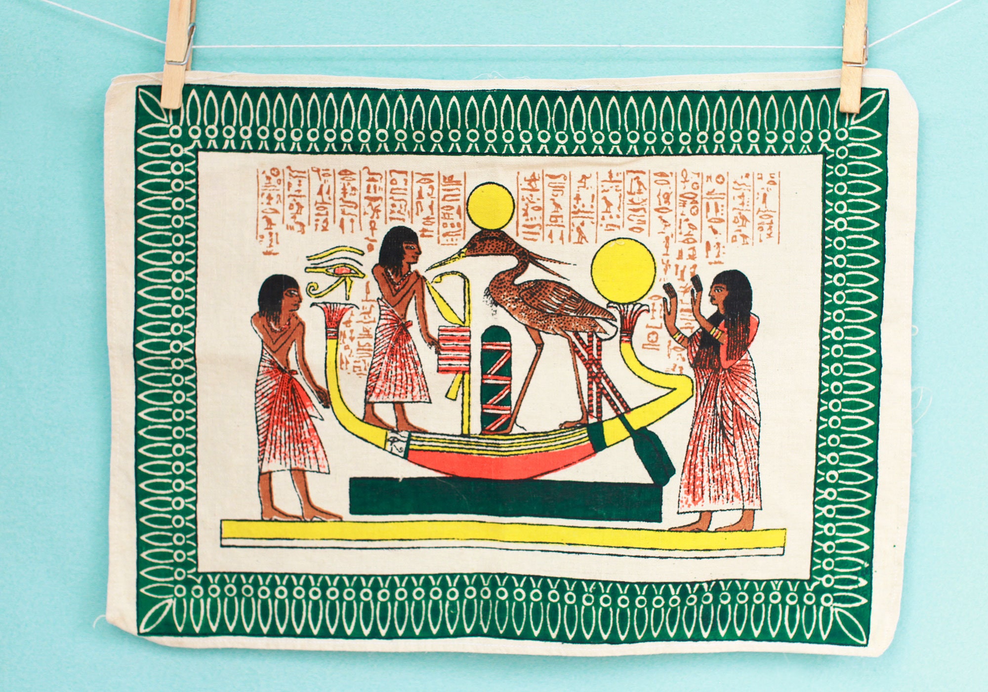 Vintage Egypt Linen Silkscreen Prints/Beautiful Egyptian Etsy