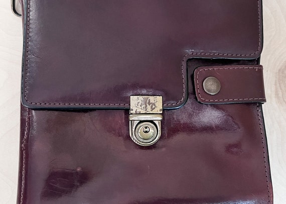Unique Canadian Leather Crossbody Travel Bag/ Bea… - image 3