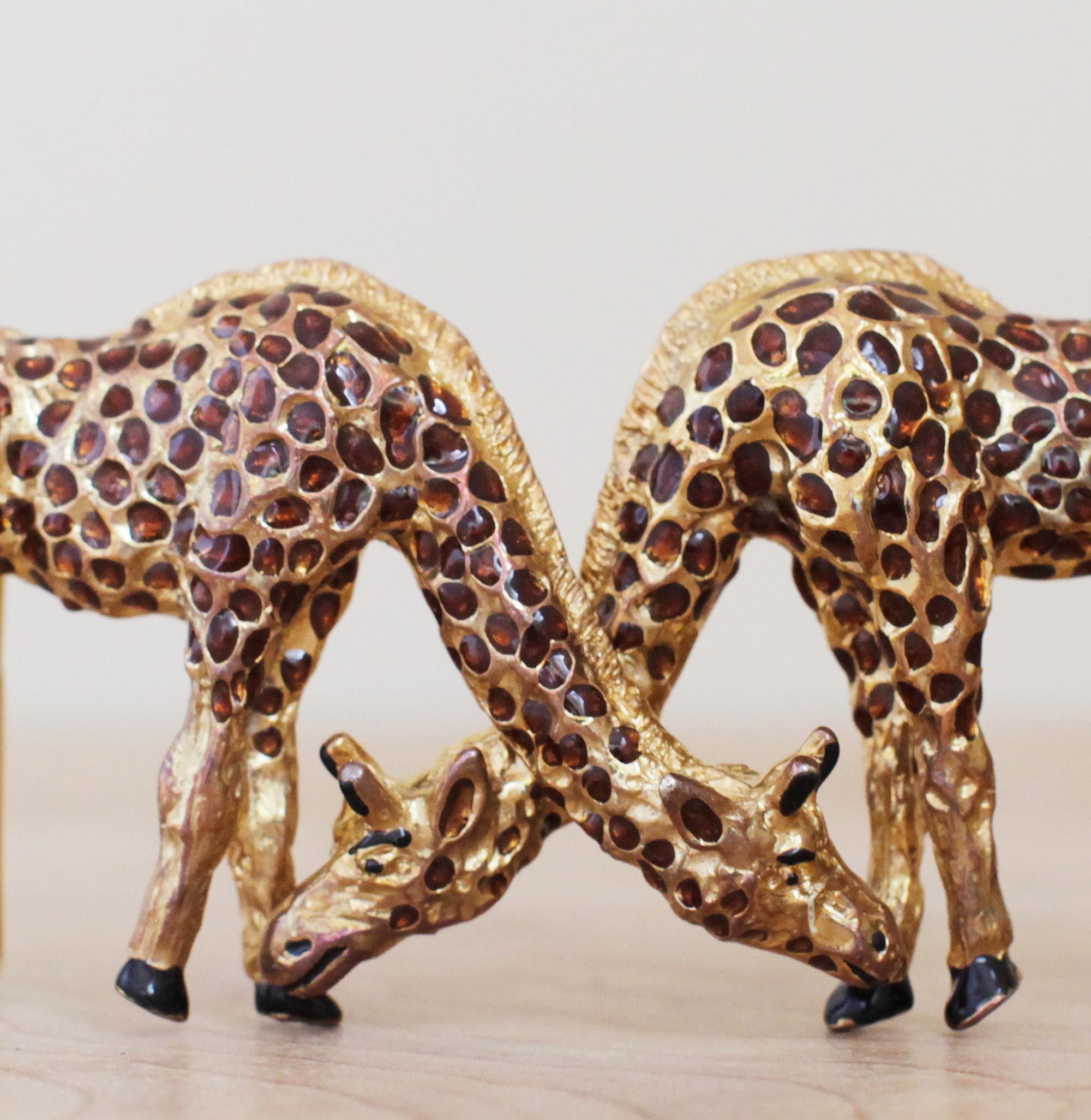 Mimi Di N 1992 Giraffe Two Piece Belt Buckle/ HTF Gold Toned  display picture 3