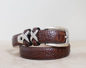 Linda Allard for Ellen Tracy Brass & Buffalo Calf Belt Size  display picture 3