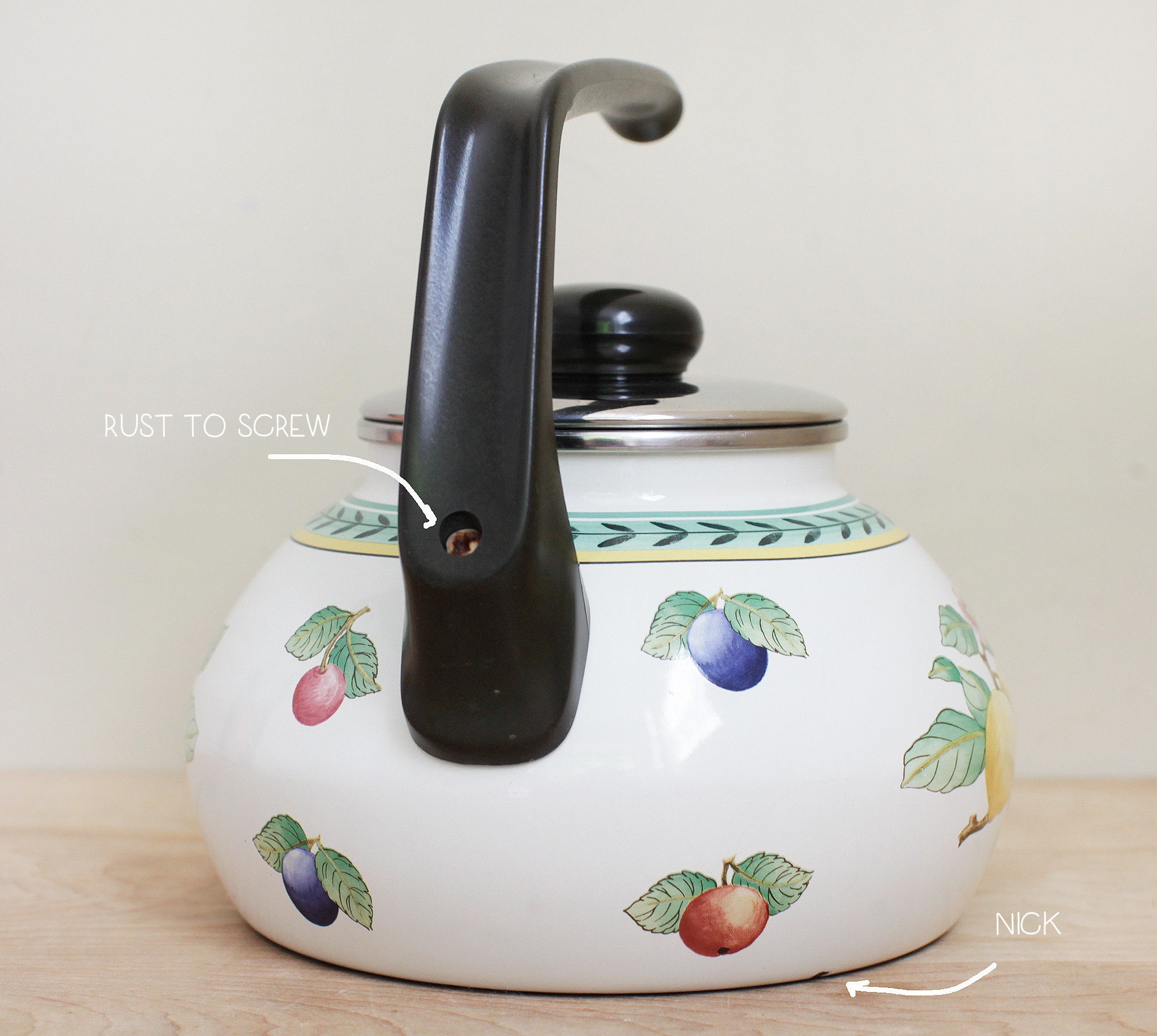 Villeroy & Boch French Garden Enamel Tea Kettle/ Lovely