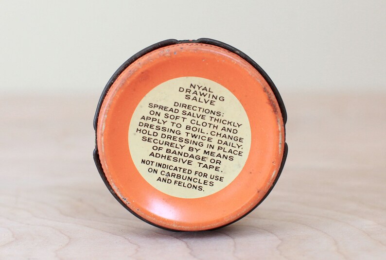 NYAL Drawing Salve/ 1950s Metal Advertising Collectible/ Cool Etsy